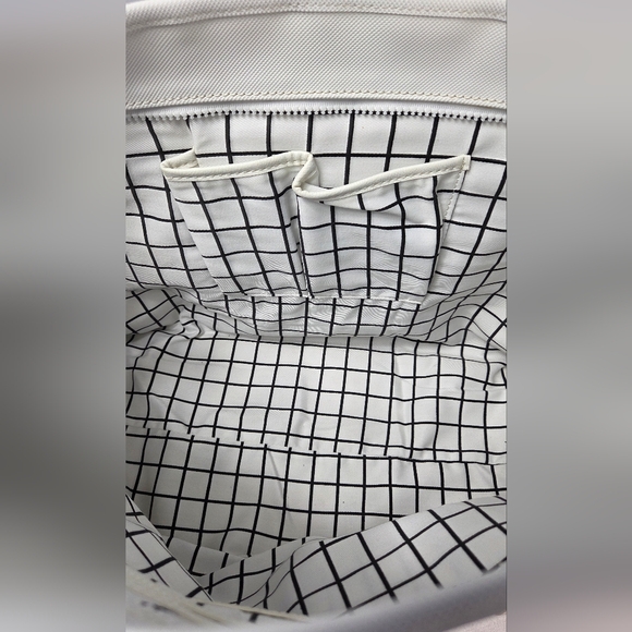 Lacoste Cream White Tote Bag Croc Logo - Picture 9 of 11